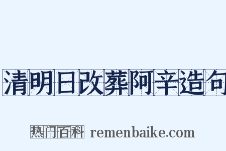 清明日改葬阿辛造句是什么意思的图片